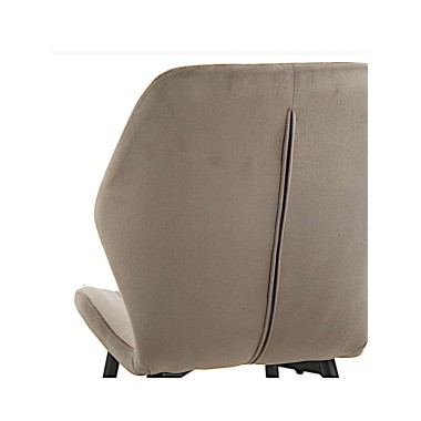 Стул мягкий SALLY велюр антрацит/черный