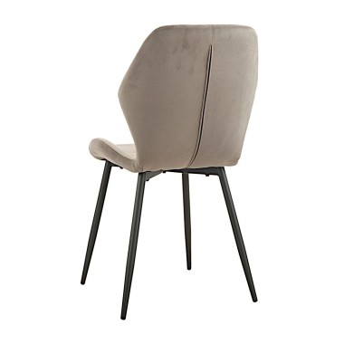 Стул мягкий SALLY велюр антрацит/черный