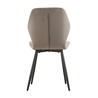 Стул мягкий SALLY велюр антрацит/черный