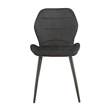 Стул мягкий SALLY велюр черный