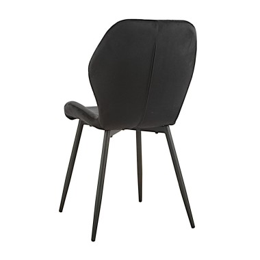 Стул мягкий SALLY велюр черный