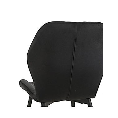 Стул мягкий SALLY велюр черный