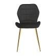 Стул мягкий SALLY велюр черный/золотой