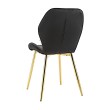 Стул мягкий SALLY велюр черный/золотой