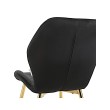 Стул мягкий SALLY велюр черный/золотой