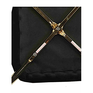 Стул мягкий SALLY велюр черный/золотой