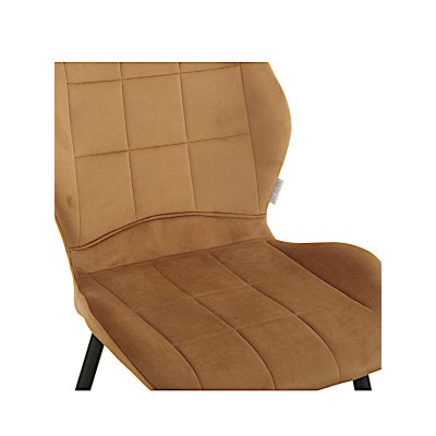 Стул мягкий SALLY велюр коричневый/черный