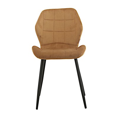 Стул мягкий SALLY велюр коричневый/черный