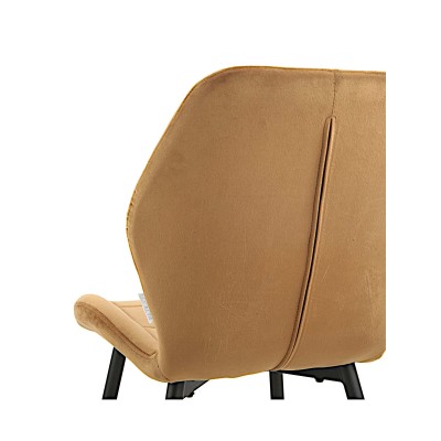 Стул мягкий SALLY велюр коричневый/черный