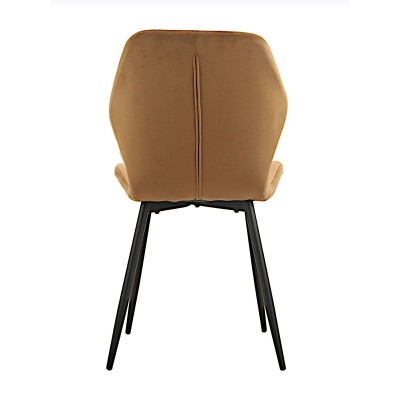 Стул мягкий SALLY велюр коричневый/черный