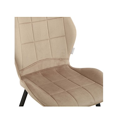 Стул мягкий SALLY велюр мокко/черный