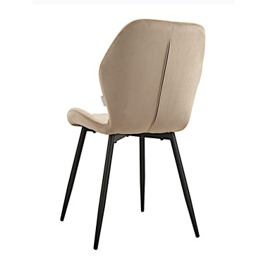 Стул мягкий SALLY велюр мокко/черный