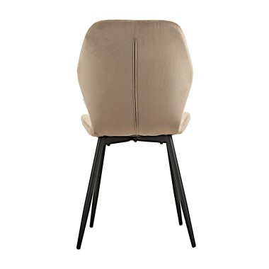 Стул мягкий SALLY велюр мокко/черный