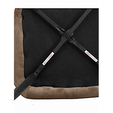 Стул мягкий SALLY велюр мокко/черный