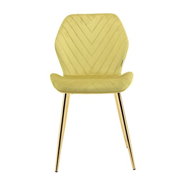 Стул мягкий ABEL велюр оливковый/золотой