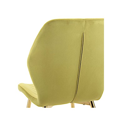 Стул мягкий ABEL велюр оливковый/золотой