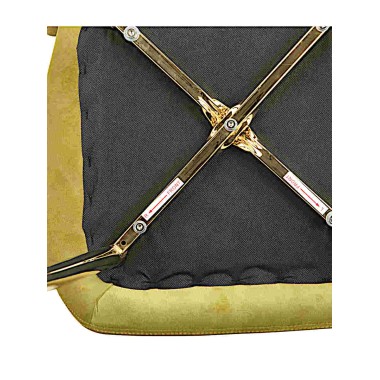 Стул мягкий ABEL велюр оливковый/золотой