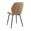 Стул мягкий LOLA велюр капучино/черный