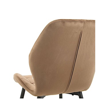 Стул мягкий LOLA велюр капучино/черный