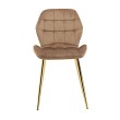 Стул мягкий LOLA велюр капучино/золотой