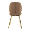 Стул мягкий LOLA велюр капучино/золотой