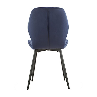 Стул мягкий LOLA велюр темно-синий/черный