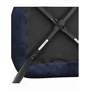 Стул мягкий LOLA велюр темно-синий/черный