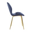 Стул мягкий LOLA велюр темно-синий/золотой
