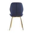 Стул мягкий LOLA велюр темно-синий/золотой