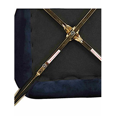 Стул мягкий LOLA велюр темно-синий/золотой