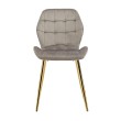 Стул мягкий LOLA велюр серый/золотой