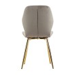Стул мягкий LOLA велюр серый/золотой