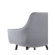 Стул-кресло STELLA велюр серо-голубой/черный
