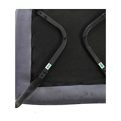 Стул-кресло STELLA велюр серо-голубой/черный