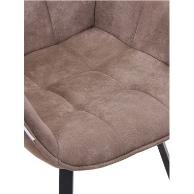 Стул-кресло EELLIOT 360 замша темно-серый/черный