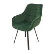 Стул-кресло EELLIOT 360 велюр темно-зеленый/черный