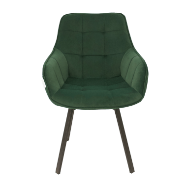 Стул-кресло EELLIOT 360 велюр темно-зеленый/черный