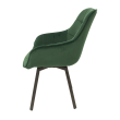 Стул-кресло EELLIOT 360 велюр темно-зеленый/черный