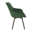 Стул-кресло EELLIOT 360 велюр темно-зеленый/черный