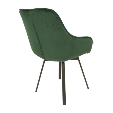 Стул-кресло EELLIOT 360 велюр темно-зеленый/черный