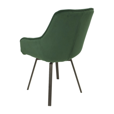 Стул-кресло EELLIOT 360 велюр темно-зеленый/черный