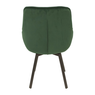 Стул-кресло EELLIOT 360 велюр темно-зеленый/черный