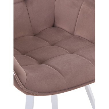Стул-кресло EELLIOT 360 велюр мокко/белый