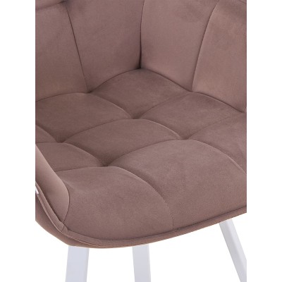 Стул-кресло EELLIOT 360 велюр мокко/белый