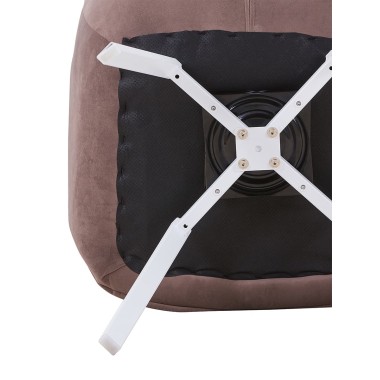 Стул-кресло EELLIOT 360 велюр мокко/белый