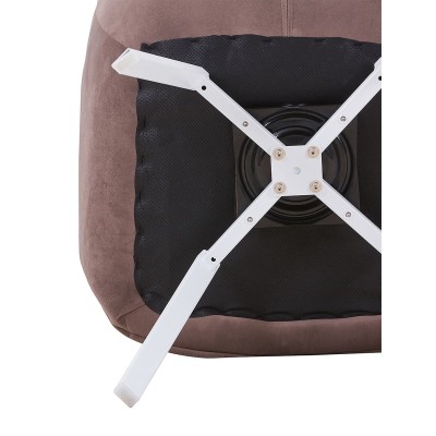 Стул-кресло EELLIOT 360 велюр мокко/белый