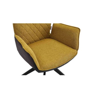 Стул-кресло TERESSA 360 ткань Горчичный/темно-серый/черный