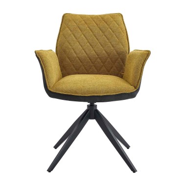 Стул-кресло TERESSA 360 ткань Горчичный/темно-серый/черный