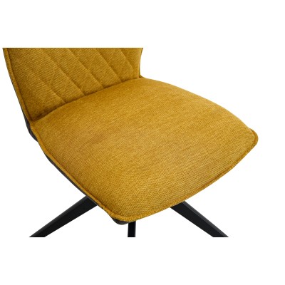 Стул мягкий SOPHIA 360 ткань Горчичный/темно-серый/черный