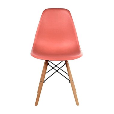 Стул пластиковый Eames DSW коралл